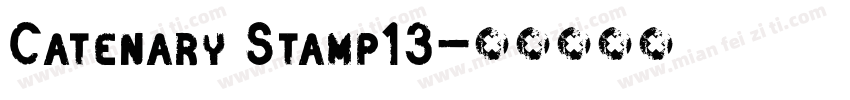Catenary Stamp13字体转换
